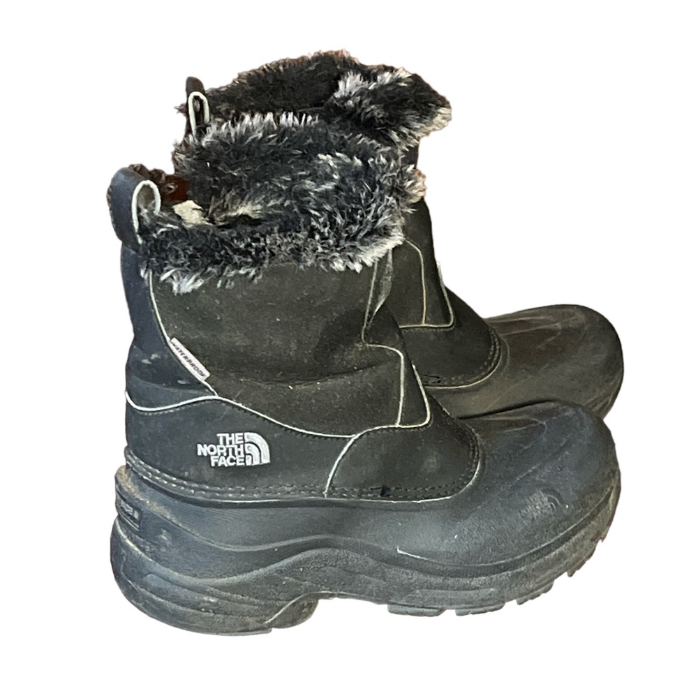 THE NORTH FACE GIRLS GREENLAND BLACK SIDE ZIP WATERPROOF BOOT PRE LOVED (4)
